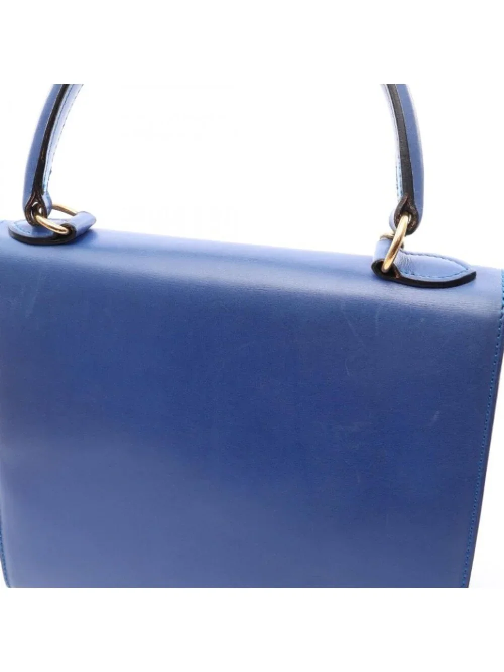 Celine Handbag Blue Leather Gancini